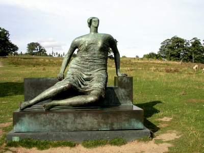 Draped Seated Woman by Henry Moore at the Yorkshire Sculpture Park