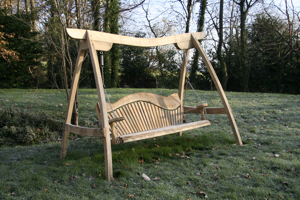 Sitting Spiritually oak swing seat